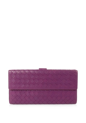 Bottega Veneta Pre-Owned Intrecciato leather wallet - Purple