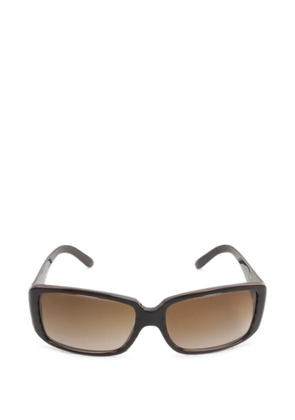 Prada Pre-Owned logo-plaque rectangle-frame sunglasses - Brown
