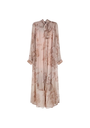 Mes Demoiselles floral-print pussy-bow maxi dress - Pink