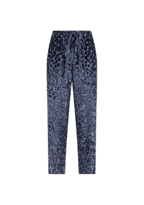 Pierre-Louis Mascia leopard-pattern drawstring trousers - Grey