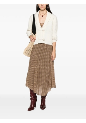 Forte Forte ribbed-knit shawl-collar cardigan - Neutrals