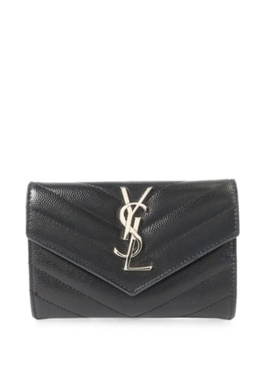Saint Laurent Pre-Owned Cassandre leather wallet - Black