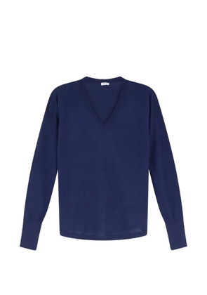 ASPESI V-neck long-sleeve fine-knit top - Blue