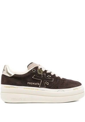 Premiata suede platform sneakers - Brown