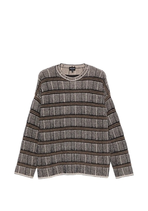 Giorgio Armani striped jacquard-knit sweater - Neutrals