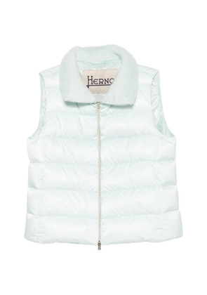 Herno quilted faux-fur-trim gilet - Blue