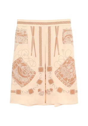 Hermès Pre-Owned 2010s Les Tambours mini skirt - Neutrals