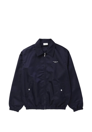 Drôle De Monsieur logo-print zip-up jacket - Blue