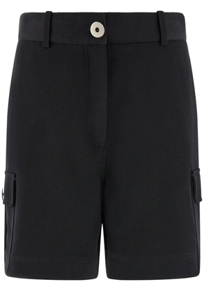Ferragamo virgin wool utility shorts - Black