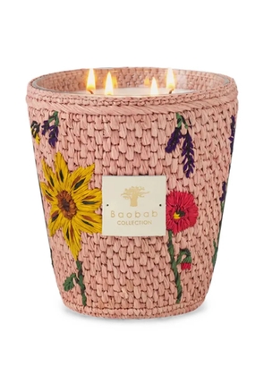 Baobab Collection Vony Kopelika floral-embroidered scented candle (16cm) - Neutrals