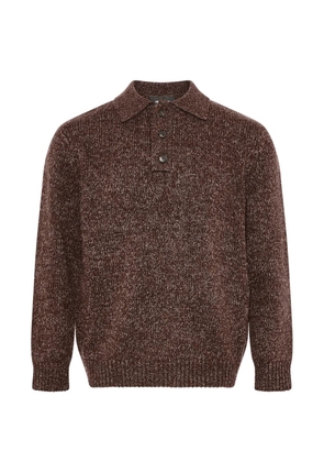 Yves Salomon long-sleeve polo shirt - Brown