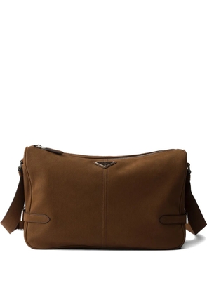 Prada nubuck-leather shoulder bag - Brown