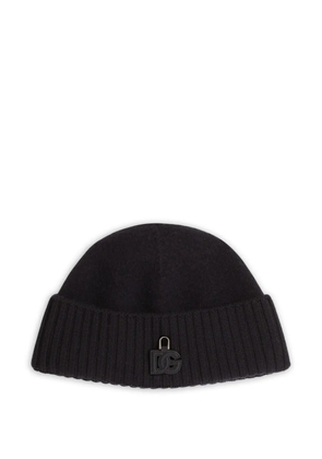 Dolce & Gabbana smooth knit hat - Blue