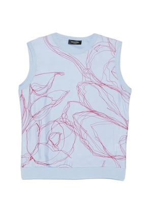 Fabiana Filippi graphic-print sleeveless top - Blue