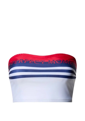 Perfect Moment stripe bikini top - White