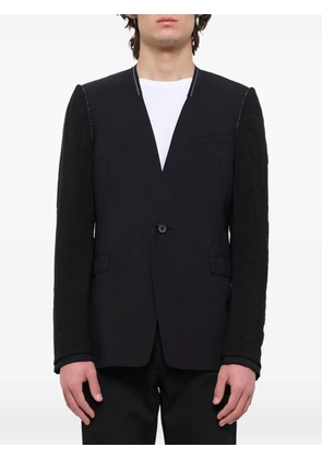 Lanvin inside-out collarless jacket - Blue