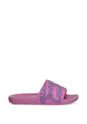 Versace Jeans Couture logo-embossed slides - Pink