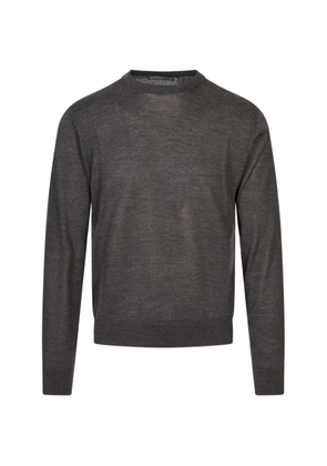 Canali crew-neck long-sleeve sweater - Grey