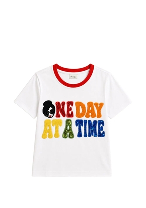 alice + olivia sequin-embellished T-shirt - White