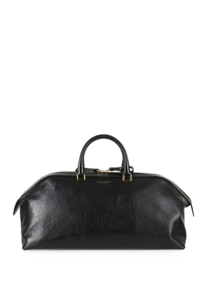 Alberta Ferretti logo-print leather tote bag - Black