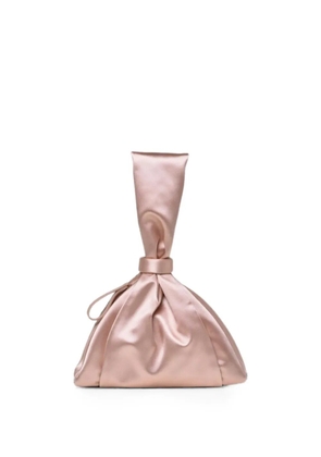 Alberta Ferretti satin-finish knotted clutch bag - Pink