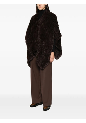 PINKO faux-fur cape - Brown