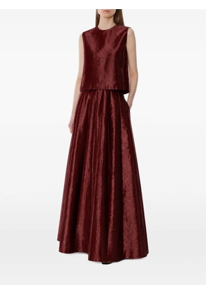 Alberta Ferretti high-waisted full maxi skirt - Red