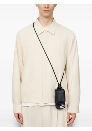objcts.io micro grained-leather phone bag - White