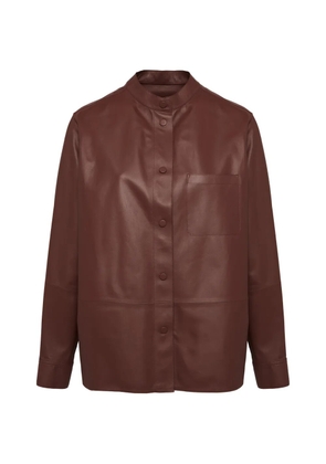 Yves Salomon Supple lambskin shirt - Brown