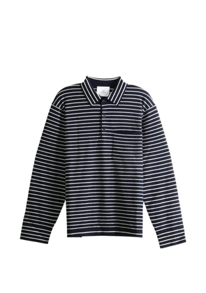 The Elder Statesman Superlight striped long-sleeve polo shirt - Blue