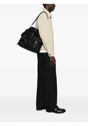 Prada Re-Nylon logo-plaque backpack - Black