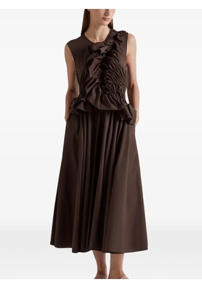 MeimeiJ ruffled midi dress - Brown