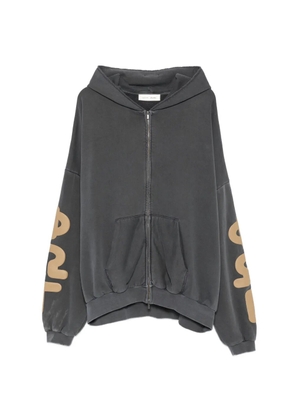 FEAR OF GOD ESSENTIALS logo-print zip-up hoodie - Grey