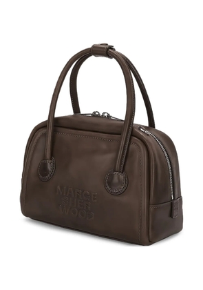 Marge Sherwood embossed leather top-handle bag - Brown