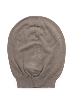 Rick Owens ribbed-knit beanie hat - Grey