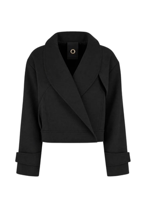Giorgio Armani shawl-collar cropped jacket - Grey