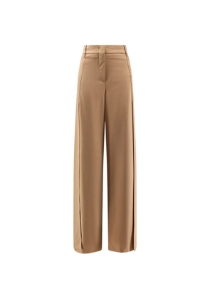 Semicouture Laila side-slit wide-leg trousers - Neutrals