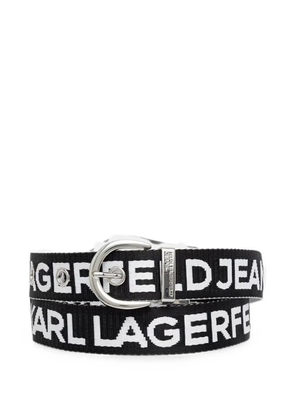 Karl Lagerfeld Jeans reversible logo-jacquard belt - Black