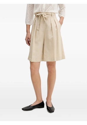 VICOLO belted pleated shorts - Neutrals
