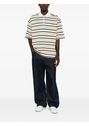 AMIRI striped short-sleeve polo shirt - Green