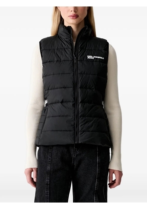 Karl Lagerfeld Jeans logo-print gilet - Black