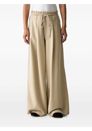 adidas drawstring wide-leg track pants - Neutrals