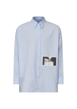 MM6 Maison Margiela graphic-print button-down shirt - Blue