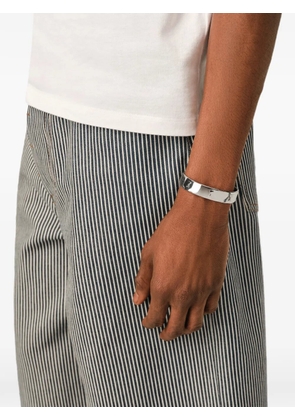 AMI Paris brass bracelet with hammered Ami de Coeur - Silver