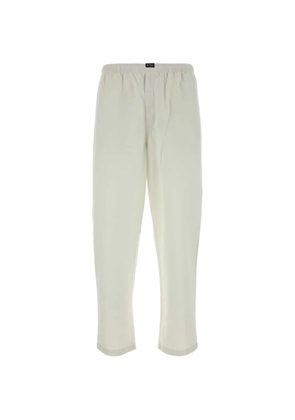 Prada elasticated-waist logo-patch trousers - White