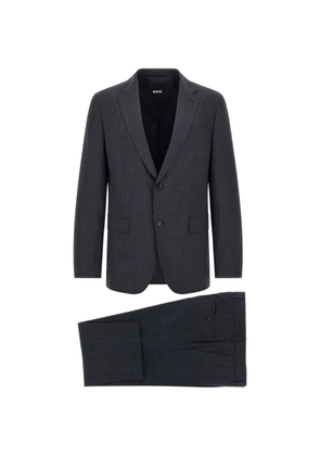BOSS micro-texture single-breasted suit - Blue