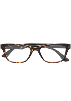 Versace Eyewear tortoiseshell logo-print glasses - Brown