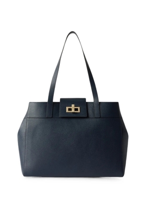 Furla large grained-leather tote bag - Blue