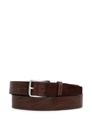 Trussardi logo-engraved buckle-fastening belt - Brown