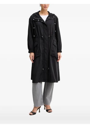 Trussardi drawstring-waist parka coat - Black
